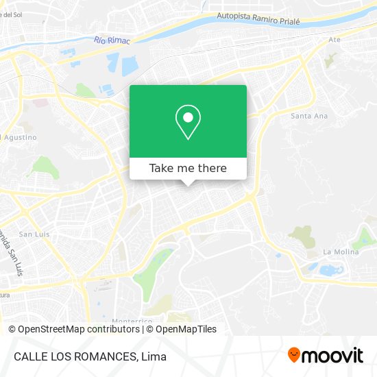 CALLE LOS ROMANCES map