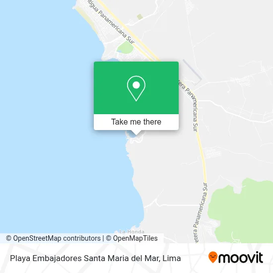 Playa Embajadores Santa Maria del Mar map