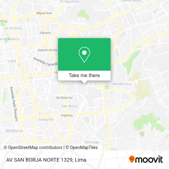 Mapa de AV  SAN BORJA NORTE 1329
