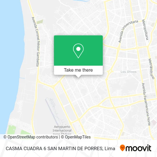 CASMA  CUADRA 6 SAN MARTIN DE PORRES map