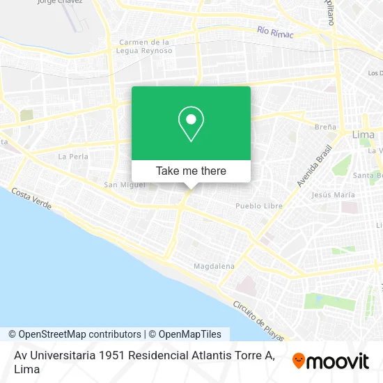 Av  Universitaria  1951  Residencial Atlantis Torre A map