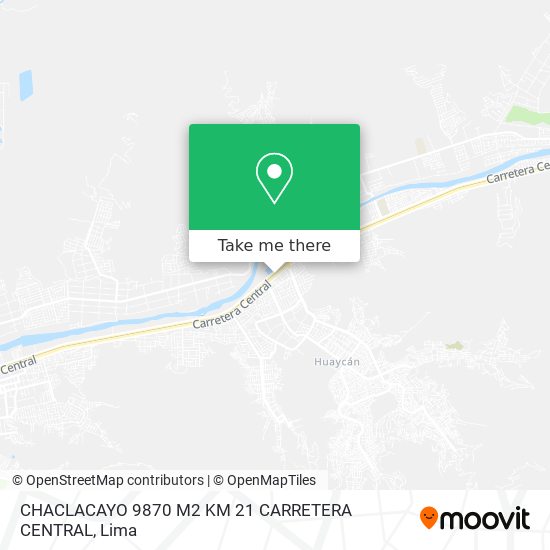 Mapa de CHACLACAYO   9870 M2  KM 21 CARRETERA CENTRAL