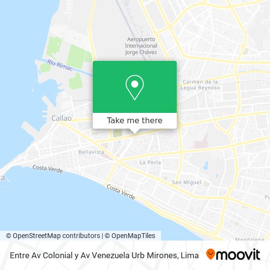 Entre Av  Colonial y Av  Venezuela   Urb  Mirones map