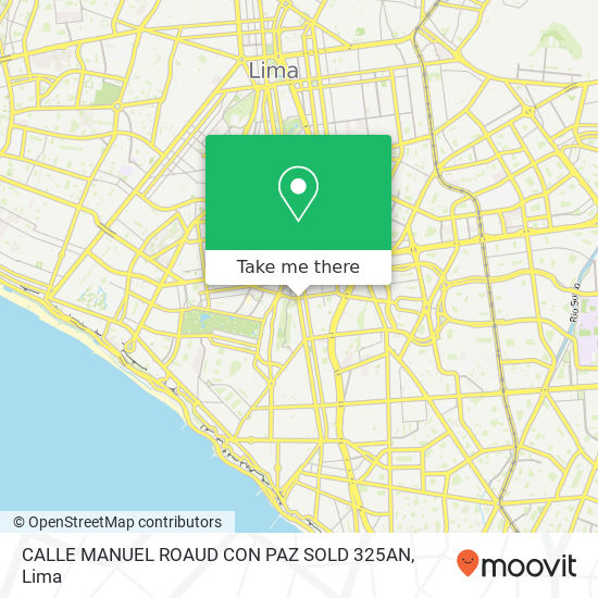 Mapa de CALLE MANUEL ROAUD CON PAZ SOLD 325AN