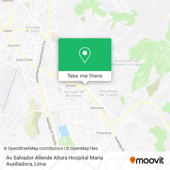 Av Salvador Allende Altura Hospital Maria Auxiliadora map