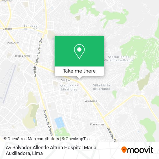 Mapa de Av Salvador Allende Altura Hospital Maria Auxiliadora