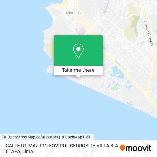 CALLE U1 MAZ L12  FOVIPOL  CEDROS DE VILLA 3rA ETAPA map