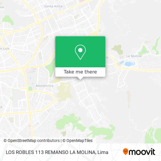 LOS ROBLES 113 REMANSO LA MOLINA map