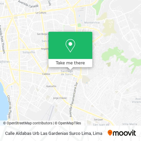 Calle Aldabas  Urb  Las Gardenias  Surco  Lima map