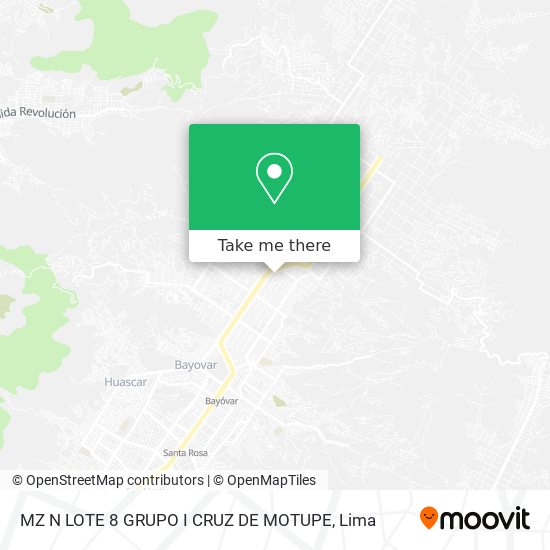 Mapa de MZ N LOTE 8 GRUPO I CRUZ DE MOTUPE