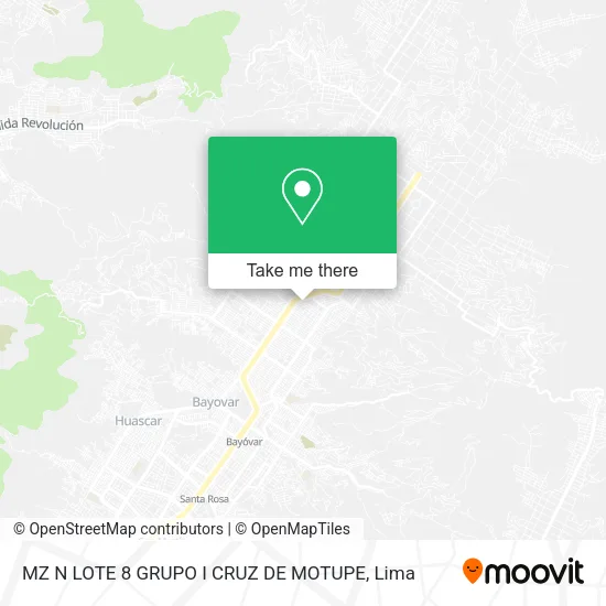 MZ N LOTE 8 GRUPO I CRUZ DE MOTUPE map
