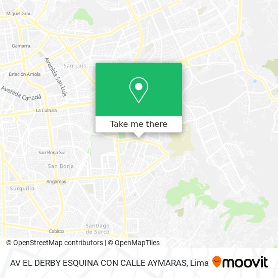 Mapa de AV  EL DERBY ESQUINA CON CALLE AYMARAS