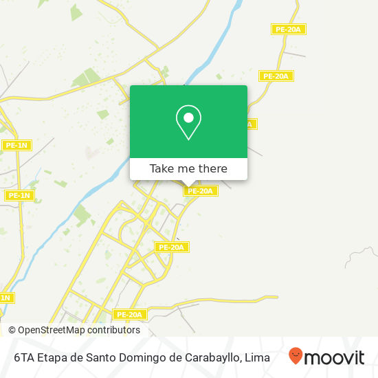 6TA Etapa de Santo Domingo de Carabayllo map