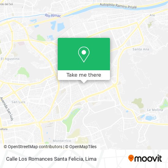 Calle Los Romances   Santa Felicia map