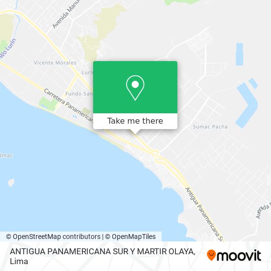 ANTIGUA PANAMERICANA SUR Y MARTIR OLAYA map