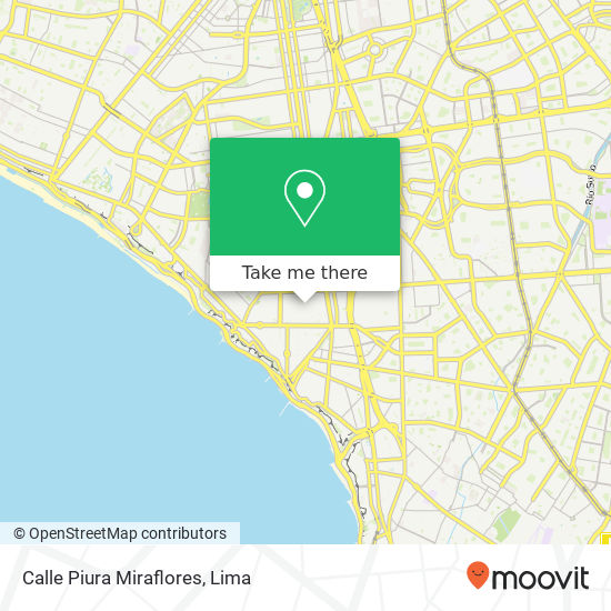 Mapa de Calle Piura  Miraflores
