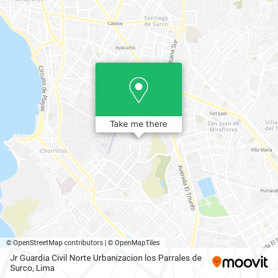 Jr  Guardia Civil Norte  Urbanizacion los Parrales de Surco map