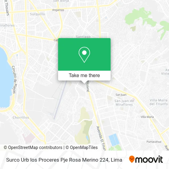 Surco  Urb los Proceres   Pje Rosa Merino 224 map