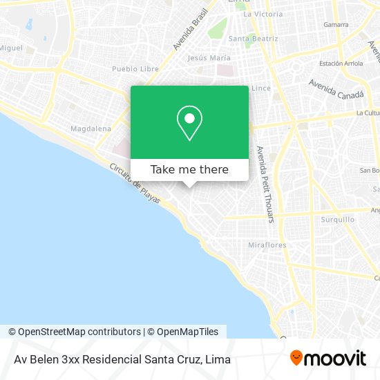 Av  Belen 3xx  Residencial Santa Cruz map