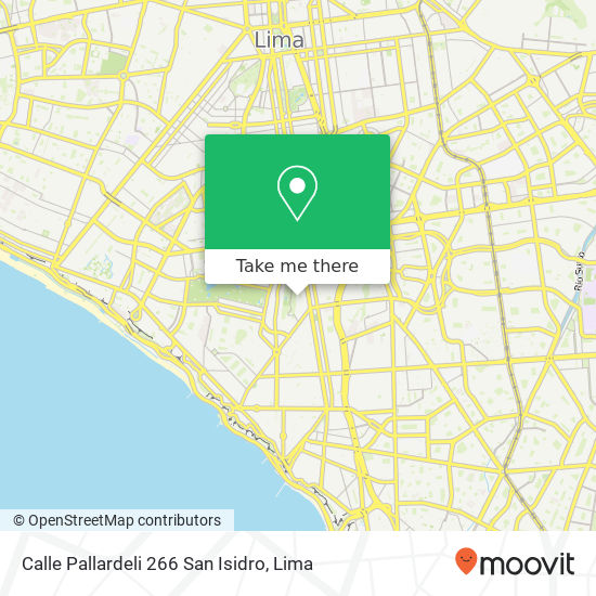 Mapa de Calle Pallardeli 266  San Isidro
