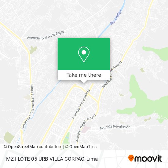 MZ I LOTE 05   URB  VILLA CORPAC map
