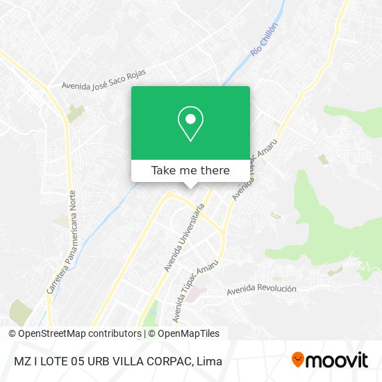 MZ I LOTE 05   URB  VILLA CORPAC map