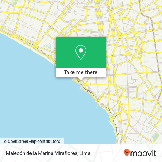 Malecón de la Marina Miraflores map