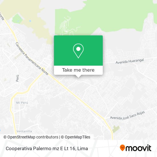 Mapa de Cooperativa Palermo mz E Lt 16