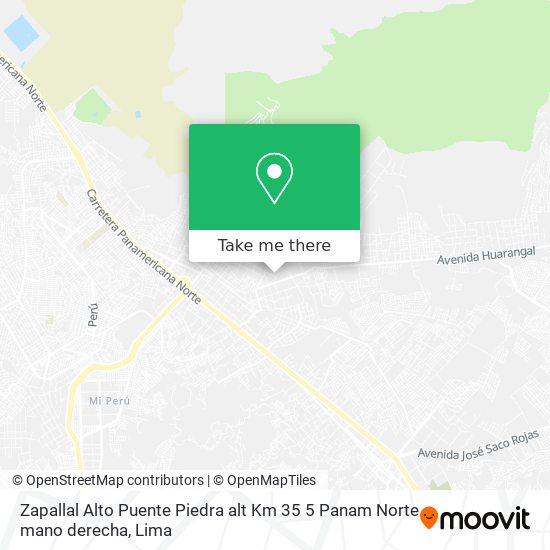 Zapallal  Alto Puente Piedra alt  Km  35 5 Panam  Norte mano derecha map