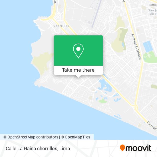 Calle La Haina  chorrillos map