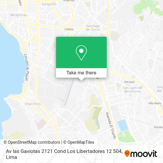 Av  las Gaviotas 2121  Cond Los Libertadores 12 504 map