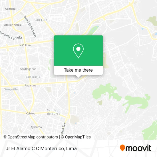 Mapa de Jr El Alamo  C C  Monterrico