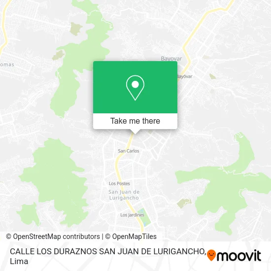 Mapa de CALLE LOS DURAZNOS SAN JUAN DE LURIGANCHO