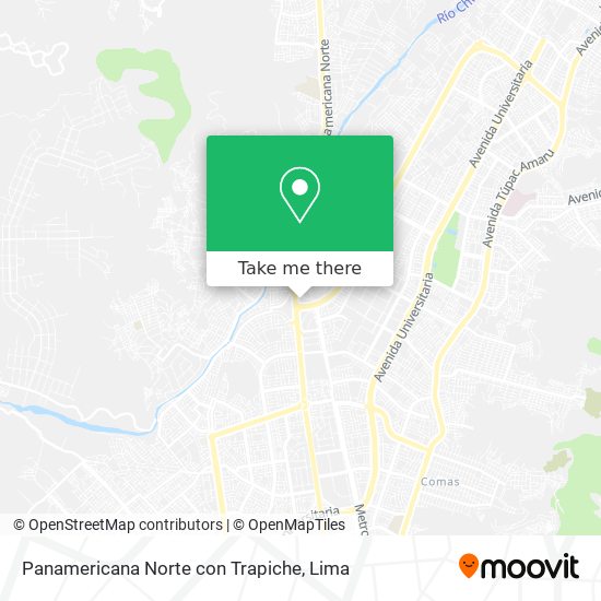 Mapa de Panamericana Norte con Trapiche