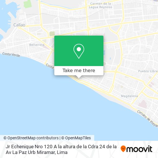 Mapa de Jr  Echenique Nro  120    A la altura de la Cdra  24 de la Av  La Paz   Urb  Miramar