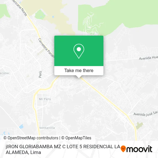 jIRON GLORIABAMBA MZ C LOTE 5 RESIDENCIAL LA ALAMEDA map