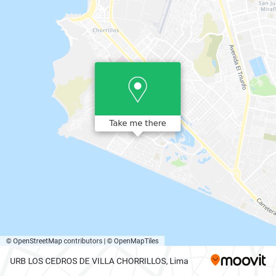 URB  LOS CEDROS DE VILLA   CHORRILLOS map
