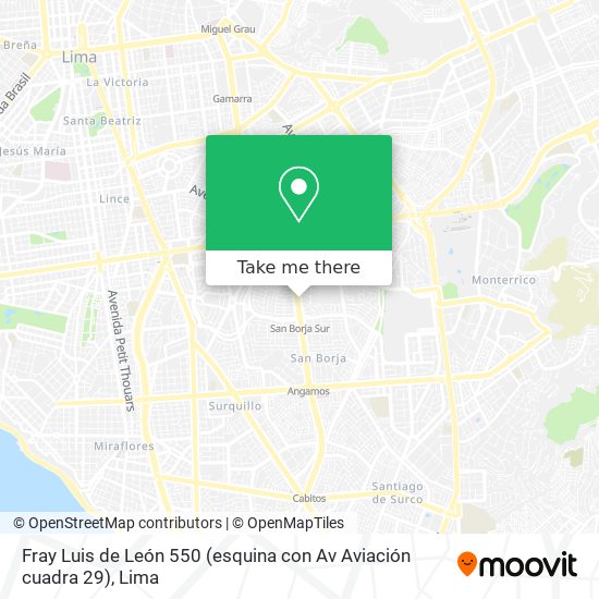 Fray Luis de León 550 (esquina con Av  Aviación cuadra 29) map