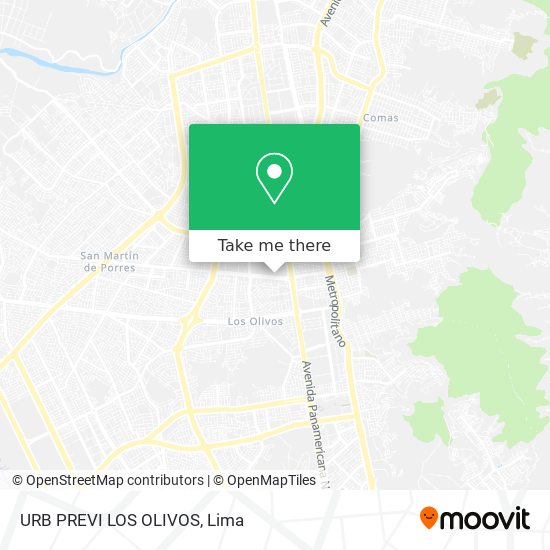 URB  PREVI LOS OLIVOS map