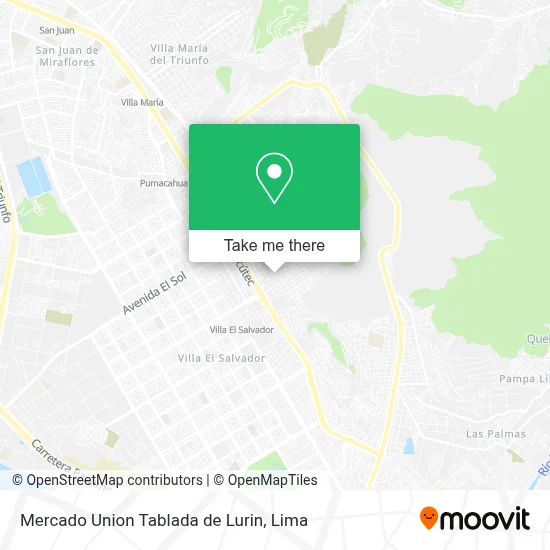 Mercado Union Tablada de Lurin map