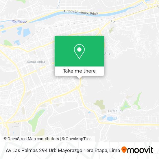 Mapa de Av  Las Palmas 294  Urb  Mayorazgo  1era  Etapa