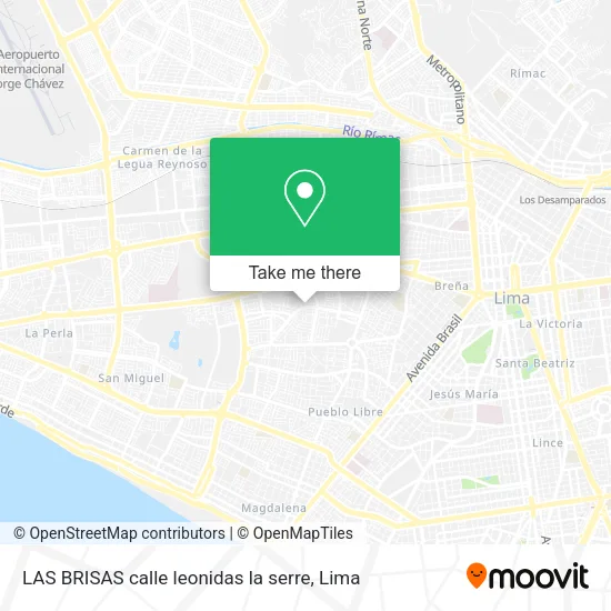 LAS BRISAS  calle leonidas la serre map