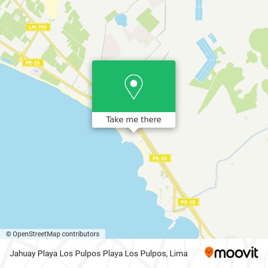 Jahuay  Playa Los Pulpos Playa Los Pulpos map