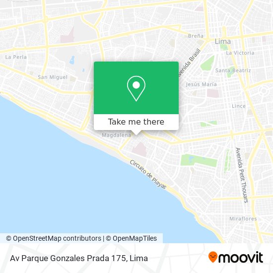 Mapa de Av  Parque Gonzales Prada 175