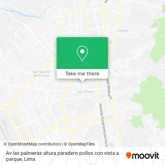 Av  las palmeras altura paradero pollos con vista  a parque map
