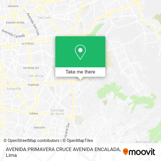 Mapa de AVENIDA PRIMAVERA CRUCE AVENIDA ENCALADA