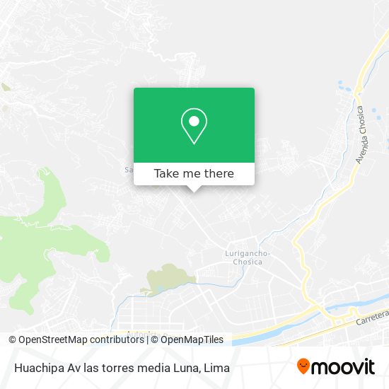 Huachipa  Av  las torres  media Luna map