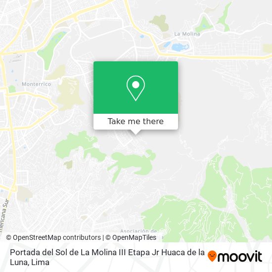 Portada del Sol de La Molina  III Etapa  Jr  Huaca de la Luna map
