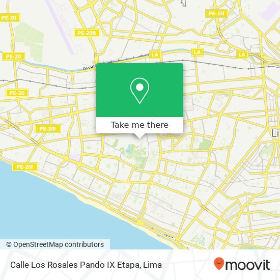 Calle Los Rosales Pando IX Etapa map
