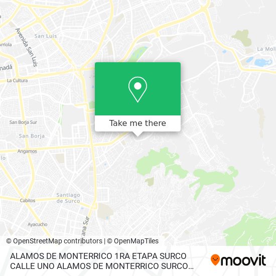 ALAMOS DE MONTERRICO 1RA ETAPA SURCO  CALLE UNO ALAMOS DE MONTERRICO SURCO CALLE UNO ALAMOS DE MONT map